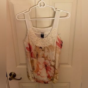Floral Top with Rosette Bodice